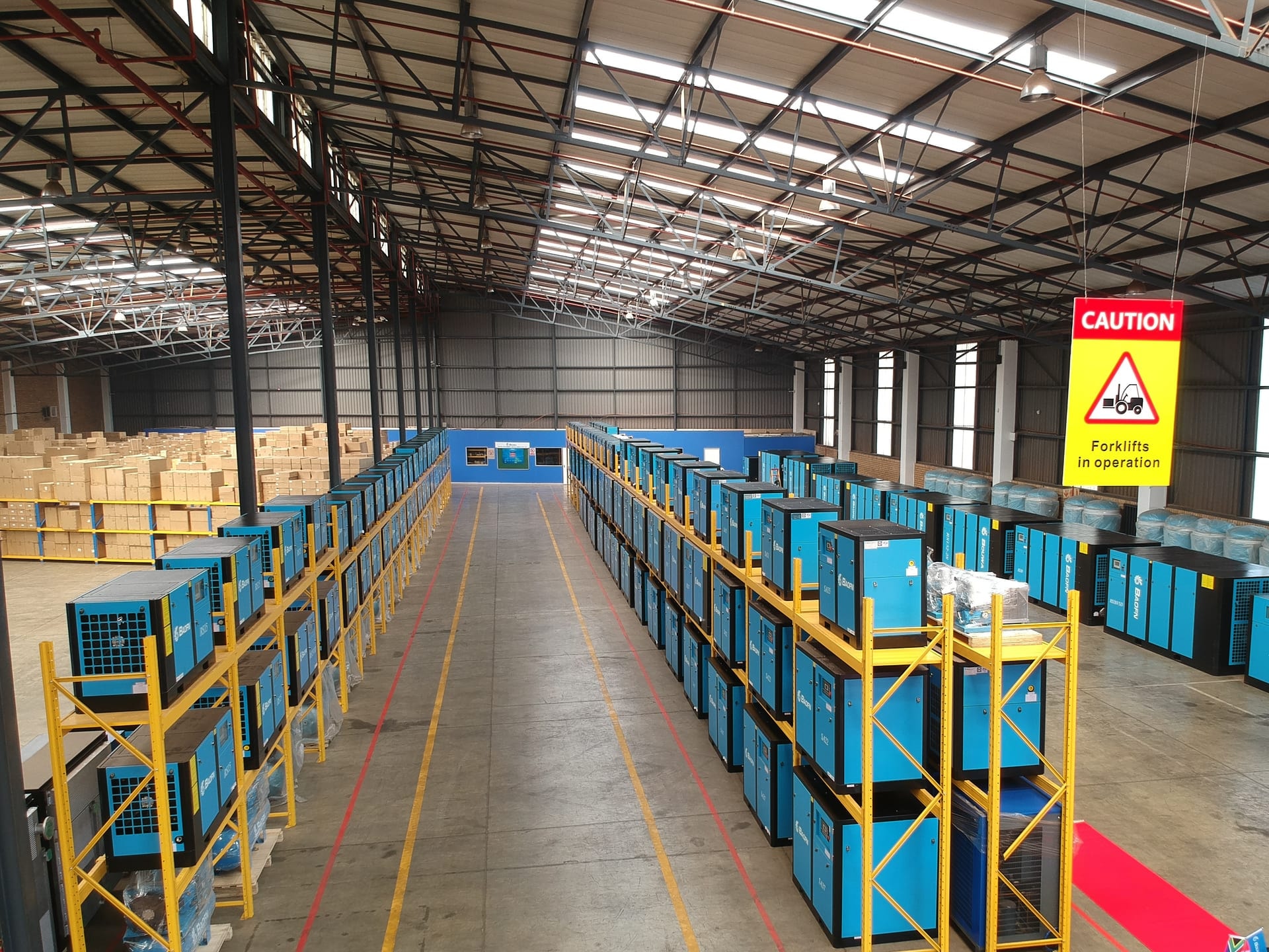 Aerial view of the BAOFN Johannesburg warehouse and yard