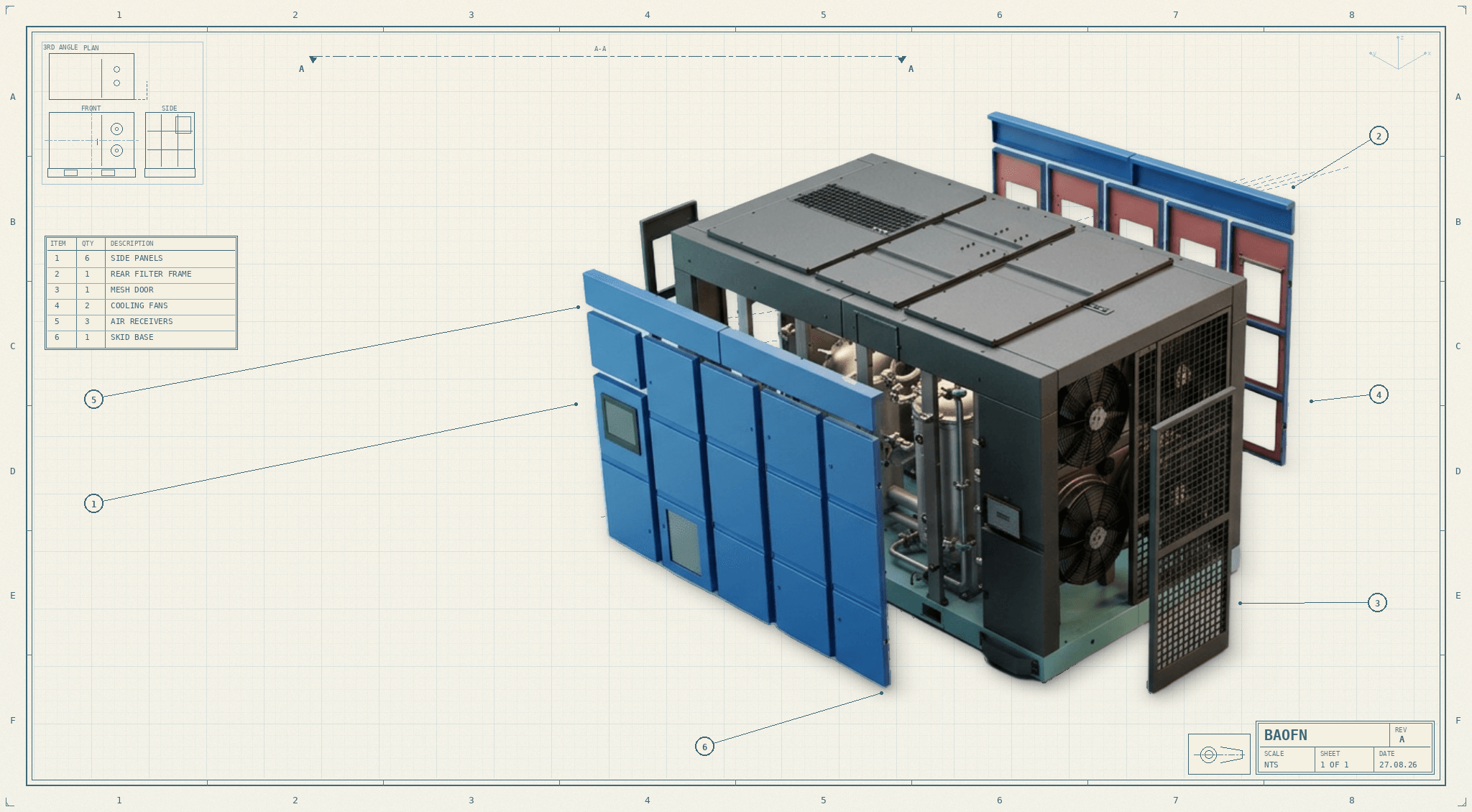 BAOFN workshop overhaul bay preparing compressors for return to service